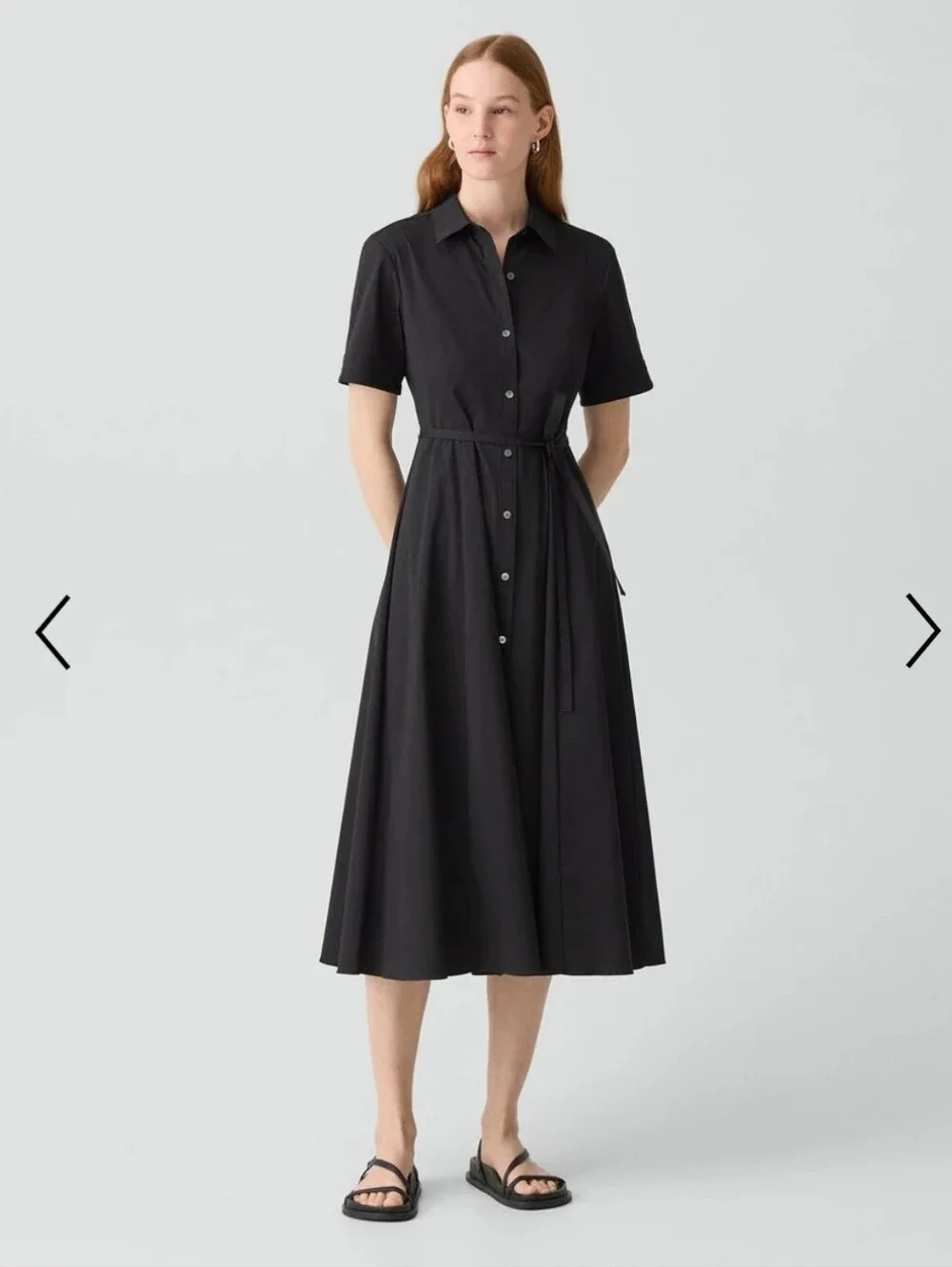 Theory NWTs Belted Shirt Dress in Good Poplin